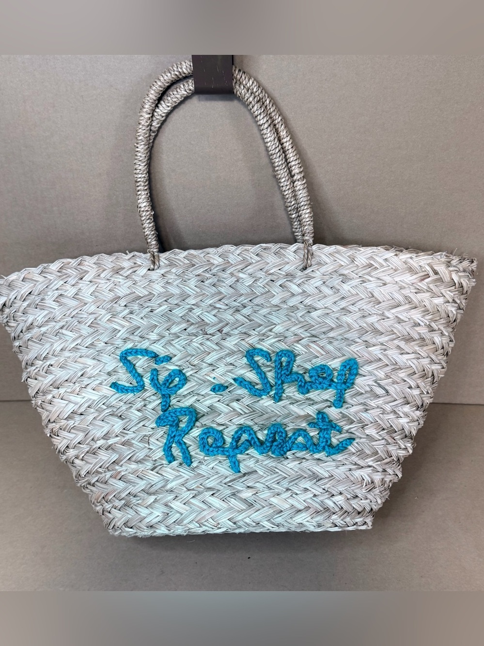 Ashland Summer Tote 'Sip Shop Repeat' Summer Beach Fashion Bag Brand